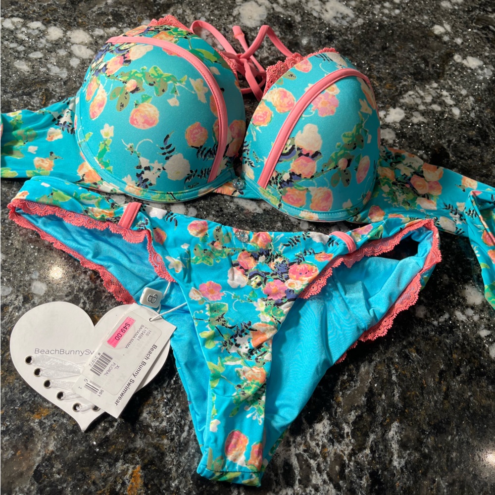 NWT and liner beach bunny bikini Bahama Mama XL set …Rare 💎 - Picture 3 of 13